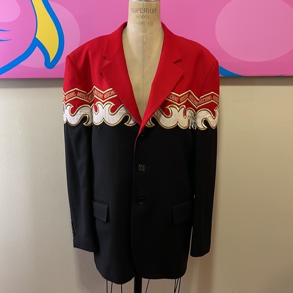 Moschino Cheap Chic Men's Wool Band Blazer Jacket - Picture 2 of 16